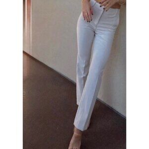 Aritzia Babaton Publish Pant High Rise Boot Cut Matte Pearl (Ivory Cream) Size 2